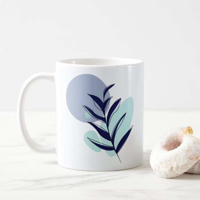 Mug Fleur bleue bohème (Avec donut)