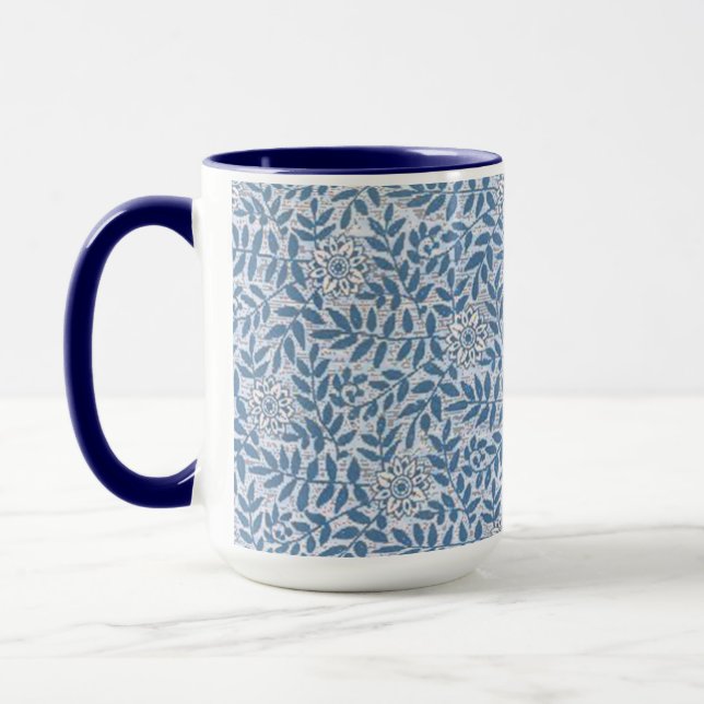 MUG FLEUR BLEUE ÉLÉGANTE (Gauche)