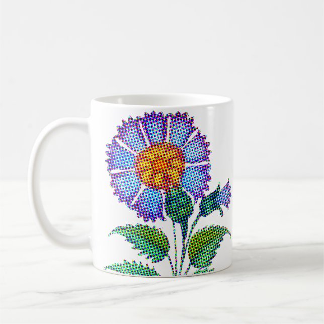 Mug Fleur Bleue en demi-teinte Beaux-Arts (Gauche)