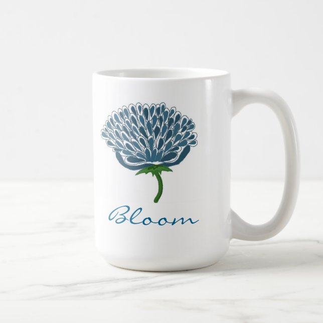 Mug Fleur Bleue Tendance (Droite)