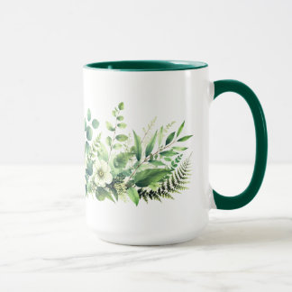 Mug Fleur botanique verte