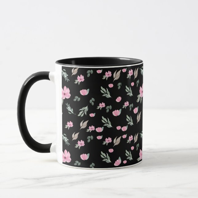 Mug Fleur botanique vintage (Gauche)
