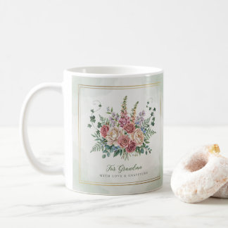 Mug Fleur Botanique Vintage Mamie