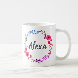 Mug Fleur botanique vive personnalisée
