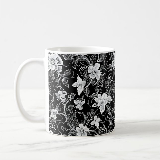 Mug Fleur Broderie Anglaise (Gauche)