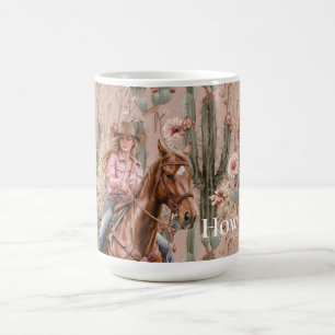 Mug Fleur cactus rose cactus blond occidental