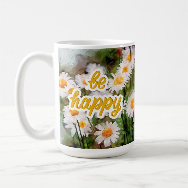Mug Fleur Chamomile, Cadeau Anniversaire Soyez Heu (Gauche)