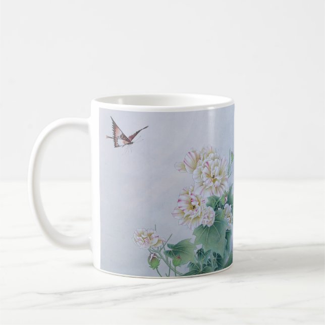 Mug Fleur chinoise avec papillon (Gauche)