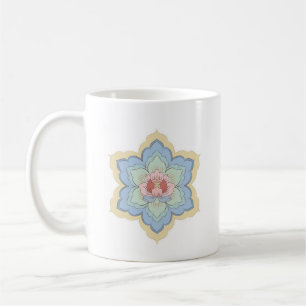 Mug Fleur chinoise Baoxiang en pêche et ciel