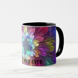 Mug Fleur colorée Abstrait Fractal Art Best Mom