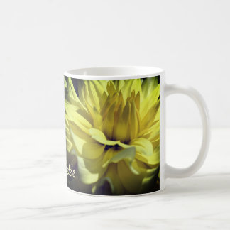 Mug Fleur Dahlia Jaune Personnalisée