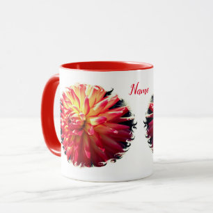 Mug Fleur Dahlia vibrante Personnalisée