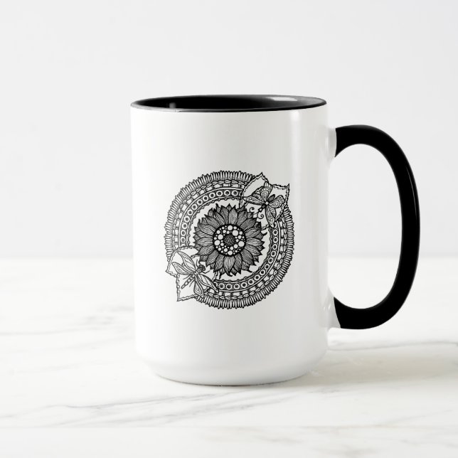 Mug Fleur dans le mandala (Droite)