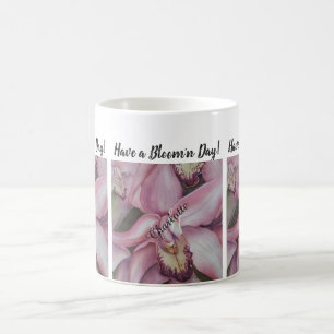 Mug Fleur d'aquarelle d'orchidée rose