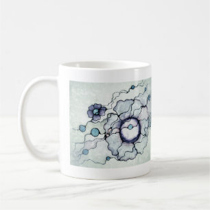 Mug Fleur d'art abstrait neurographique Dessin à la
