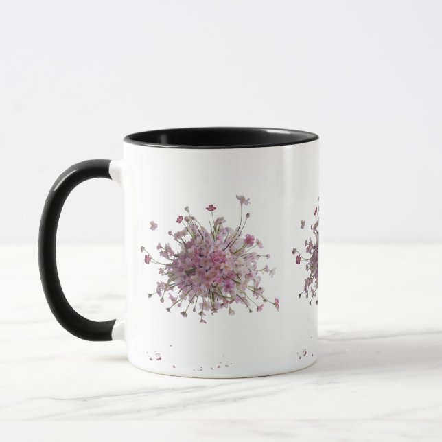 Mug Fleur de cerisier pâle - Élégant combo rose floral (Gauche)