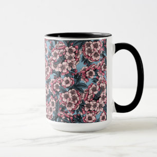 Mug Fleur de cerisier rose et bleu