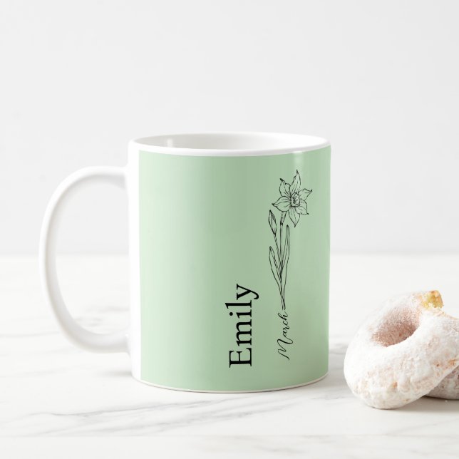 Mug Fleur de Demoiselle d'Honneur Narcisse Fleur de Na (Avec donut)