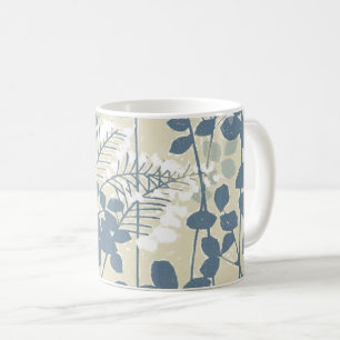Mug Fleur de feuille bleue asiatique japonaise