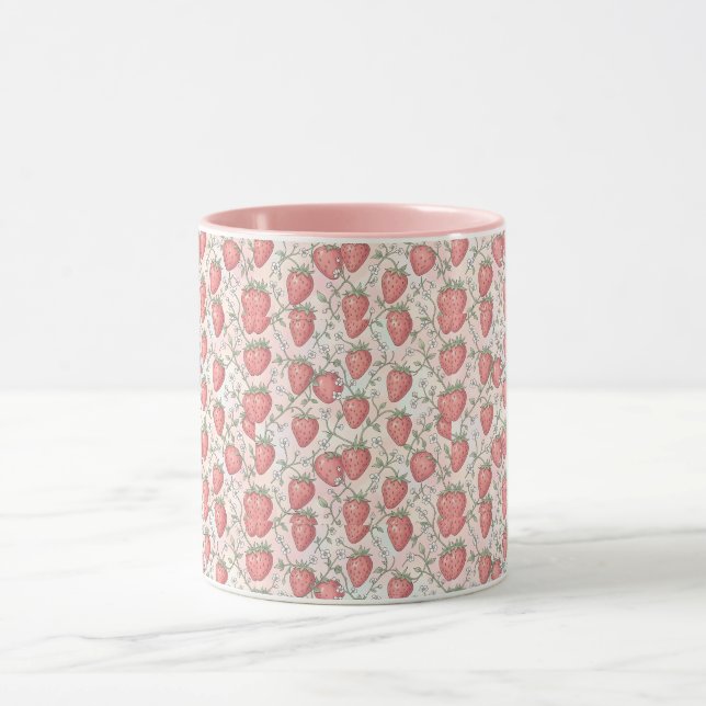Mug Fleur de fraisier pastel (Centre)