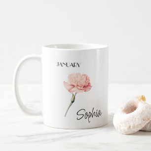 Mug Fleur de janvier personnalisée