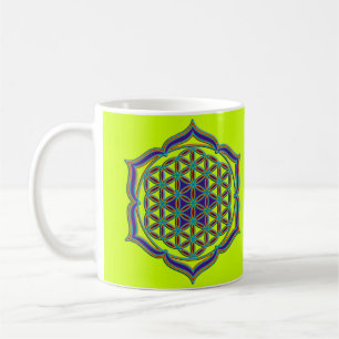 Mug Fleur de la vie / Blume des Lebens - Lotus Contour