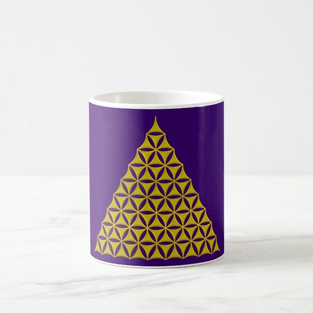 Mug Fleur de la vie / Blume des Lebens - or pyramide (Centre)