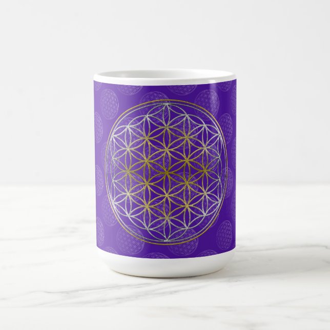 Mug Fleur de la vie / Blume des Lebens - Violet motif (Centre)