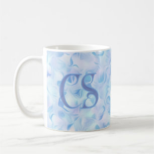 Mug Fleur de lilas à monogramme personnalisé de forme