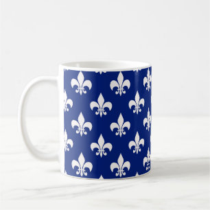 Mug Fleur de lis bleu blanc