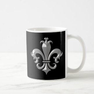 Mug Fleur De LIs Fancy Silver Bevel Saints Classic