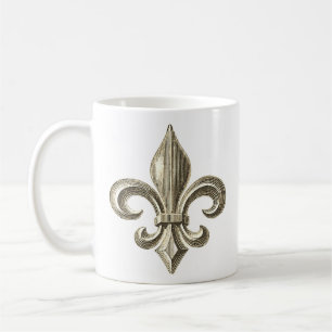 Mug Fleur de lis français vintage