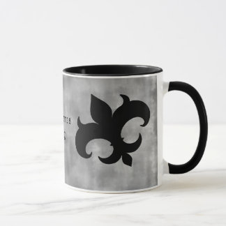 Mug Fleur de lis médiévale sur gray grunge