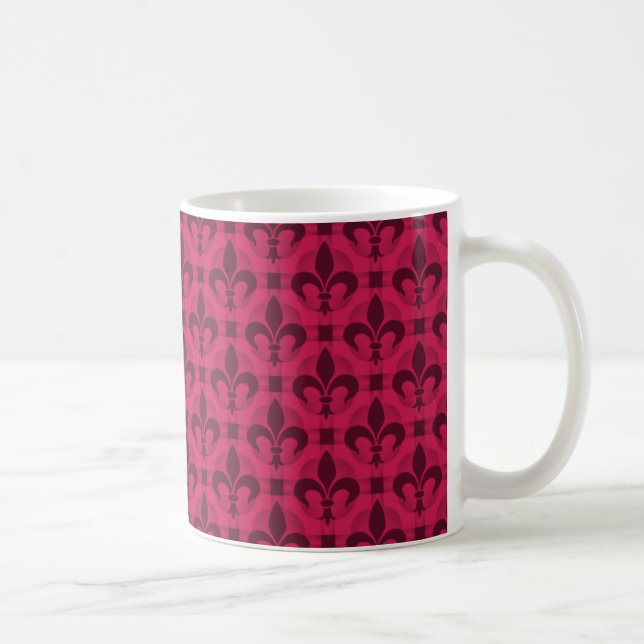 Mug Fleur de lis Mug, Magenta (Droite)