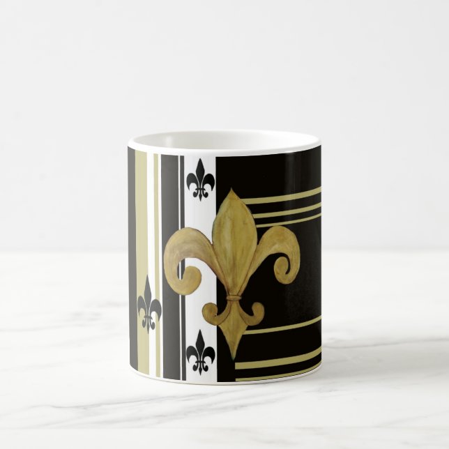Mug Fleur de lis Noir et Or des Saints (Centre)