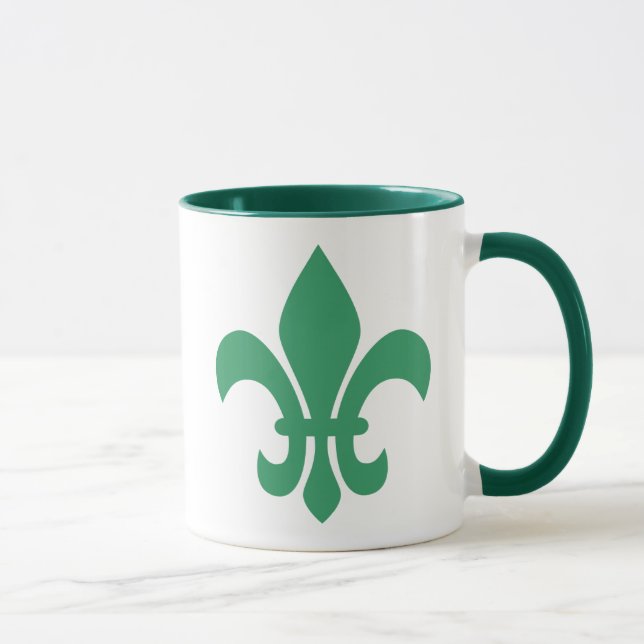 Mug Fleur de Lis verte (Droite)