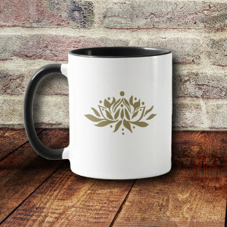 Mug Fleur de lotus à flamme personnalisable
