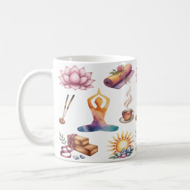 Mug Fleur de lotus de yoga (Gauche)