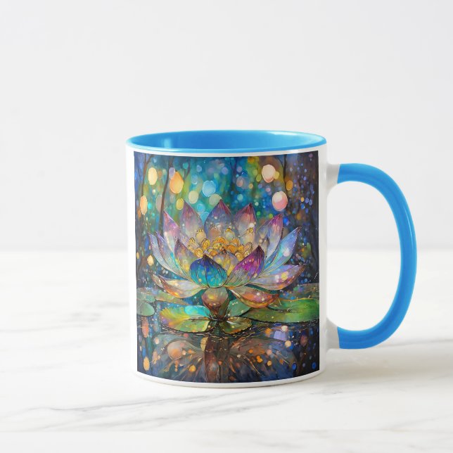 Mug Fleur de lotus illuminée en fleurs (Droite)