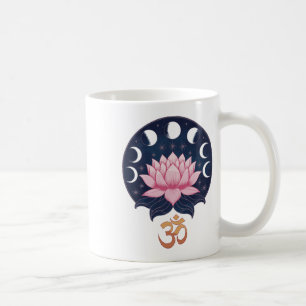 Mug Fleur de Lotus Phases Lunaires Zen Amoureux de Yog
