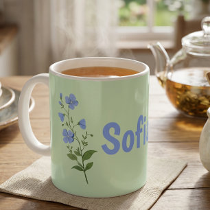 Mug Fleur de marguerite moderne personnalisée élégante