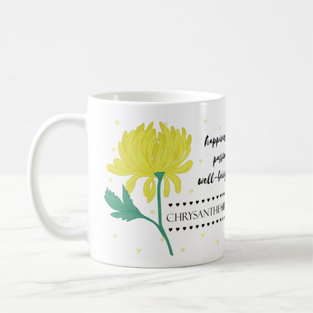 Mug Fleur de Naissance avec sens Fleur de Novembre (Gauche)