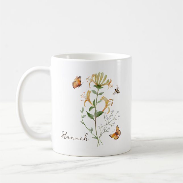 Mug Fleur de naissance Chèvrefeuille (Gauche)