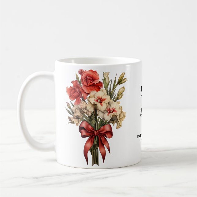 Mug Fleur de naissance d'août Gladiolus (Gauche)