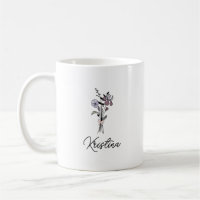 Fleur de naissance de février & Nom en écriture él