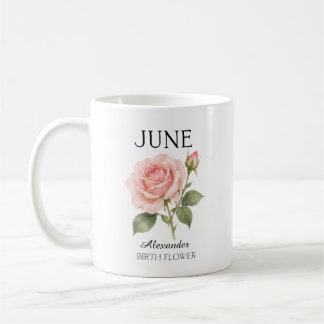 Mug Fleur de naissance de juin Rose