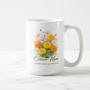 Mug Fleur de naissance d'octobre inspirante Maman Wrap