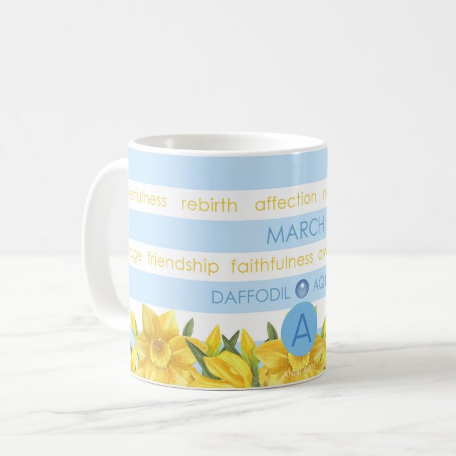 Mug Fleur de naissance et Gem Strig mars (Devant gauche)