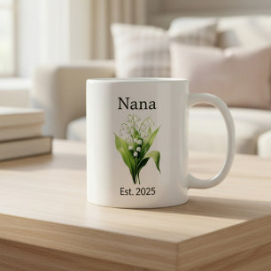 Mug Fleur de Naissance Lys de la Vallée pour Nana avec
