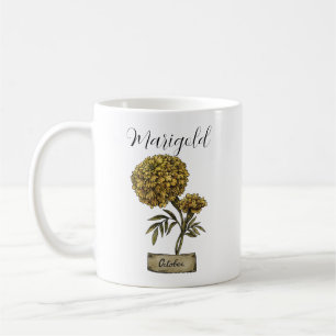 Mug Fleur de naissance OCTOBRE Anniversaire Marigold